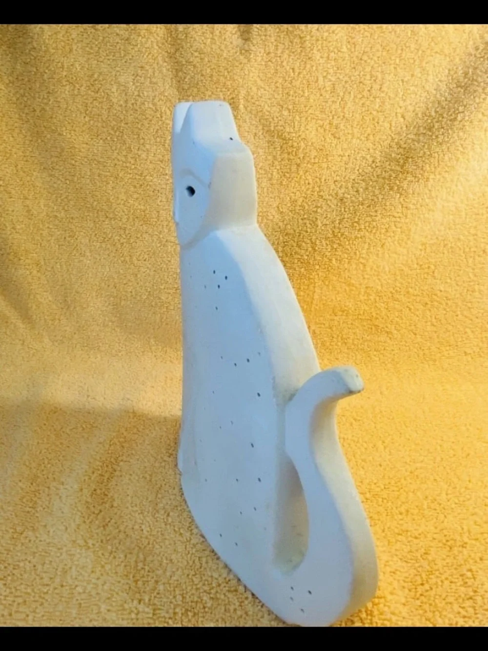 Starry Nights White Ceramic White Cat Lamp Peter Shoebridge RARE HTF OOAK